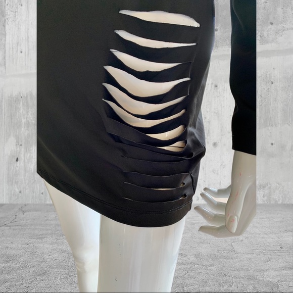 BLVD COLLECTION LASER CUT BLACK DRESS. SIZE XL. BODYCON - Picture 6 of 8